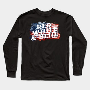 Red, White, and Blue Long Sleeve T-Shirt